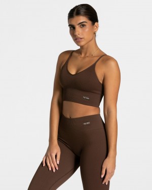 Hauts Teveo Élégant Cross Femme Marron Foncé | 2530-RXAIN