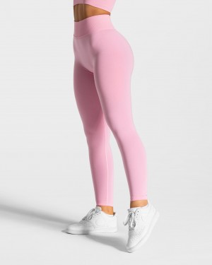 Leggings Teveo Statement Scrunch Femme Rose | 2704-UHQOT