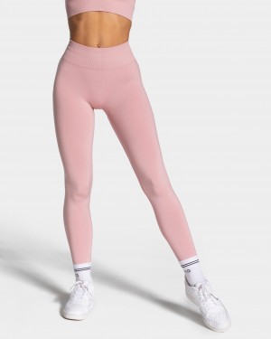 Leggings Teveo Timeless Scrunch Femme Rose | 0894-ELZSC