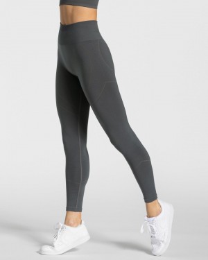 Leggings Teveo True Femme Grise Foncé | 5012-TUGKJ