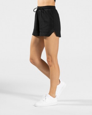 Short Teveo Lounge Femme Noir | 9642-MCGOZ