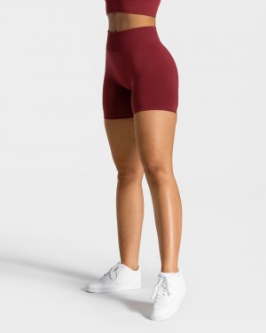 Short Teveo Timeless Scrunch Femme Bordeaux Rouge | 8137-APZYF