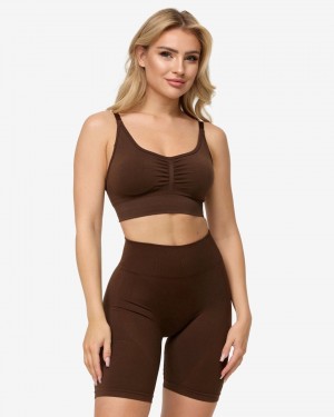 Soutien Gorge Teveo Charming Scrunch Femme Marron | 4237-HKVTC