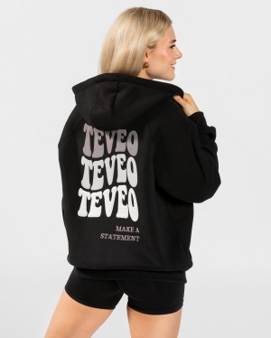 Vestes Teveo Candy Oversized Femme Noir | 4687-QDYZG