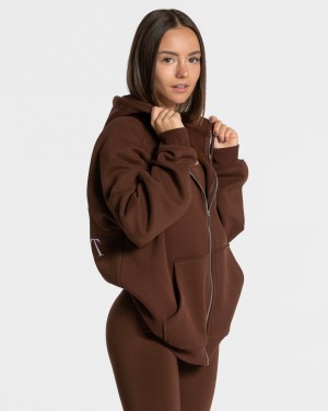 Vestes Teveo Statement Oversized Femme Cafe | 7612-TJDCK