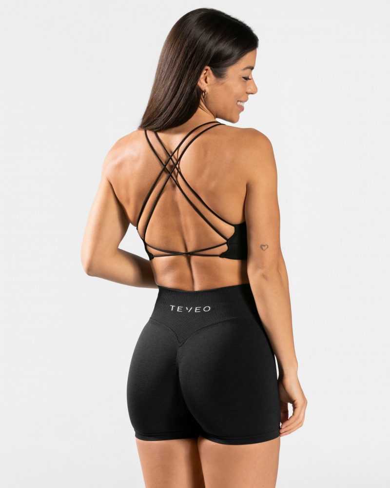 Hauts Teveo Everyday Backless Femme Noir | 6824-JWPHR