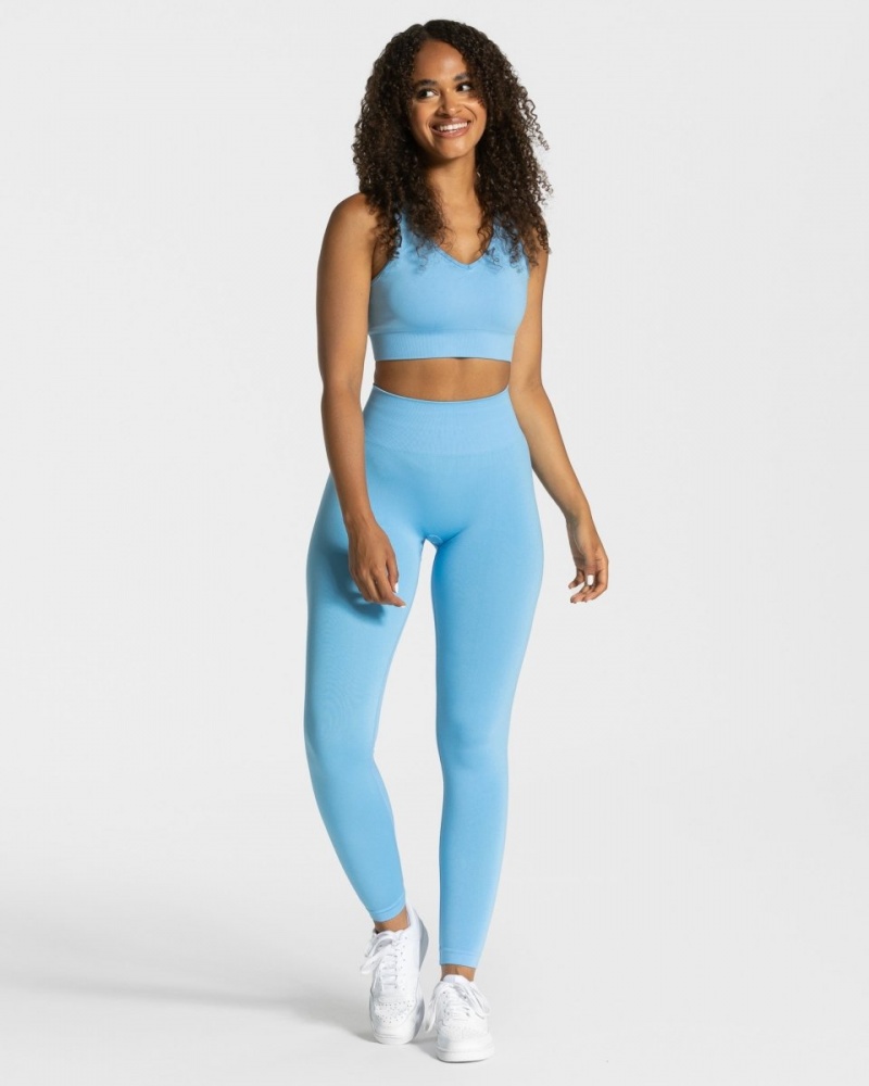 Leggings Teveo Classy Femme Bleu | 8307-QNFDL