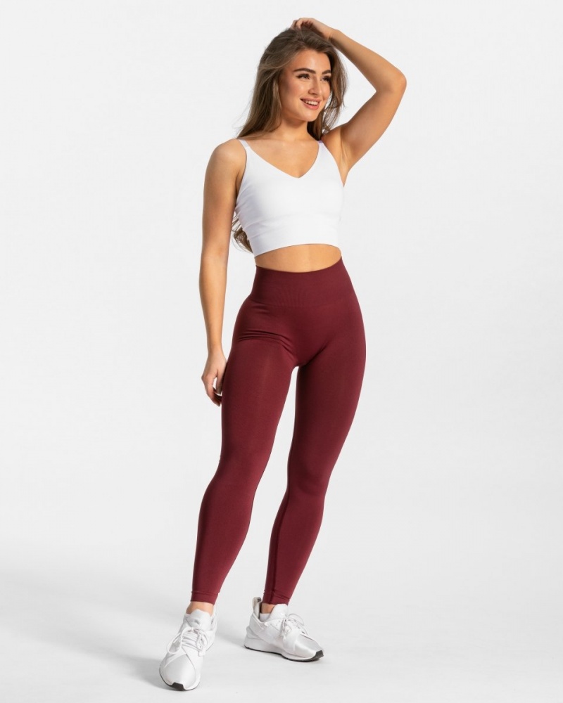 Leggings Teveo Classy Femme Bordeaux Rouge | 2157-DPXCH