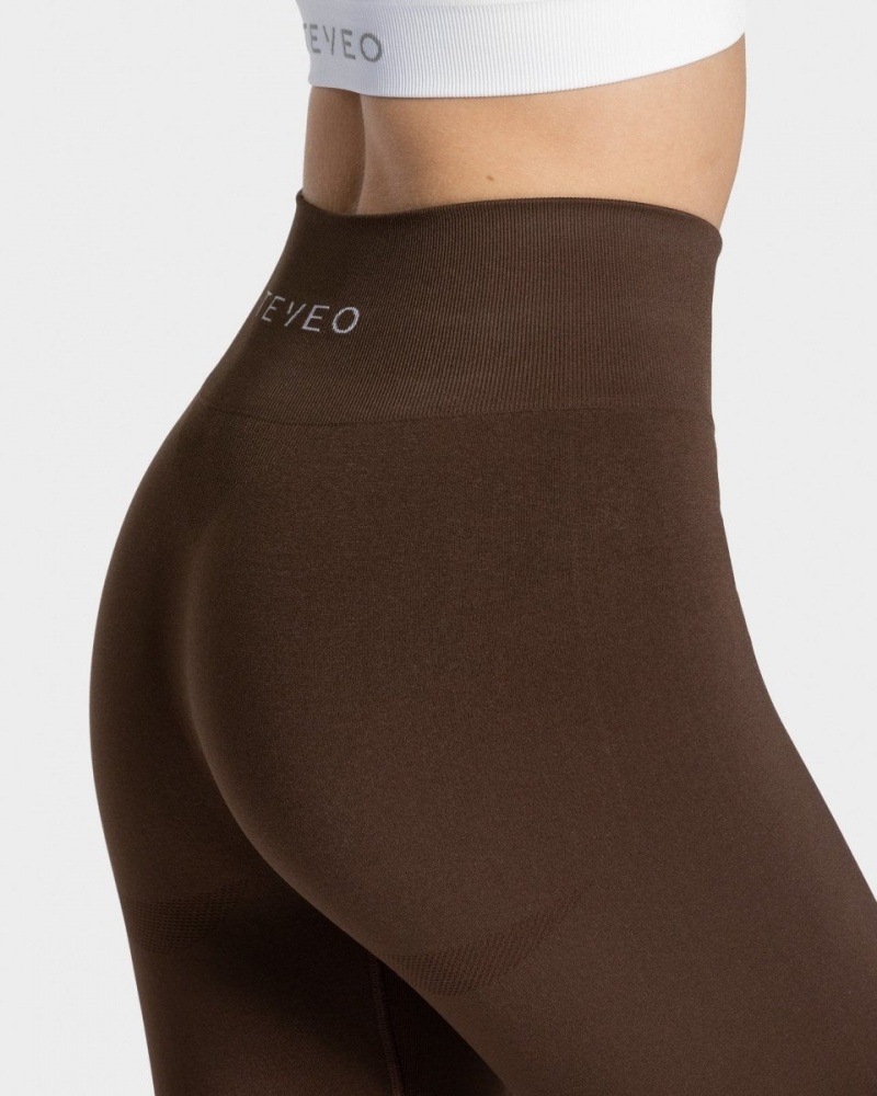 Leggings Teveo Classy Femme Marron Foncé | 0832-YSCQB