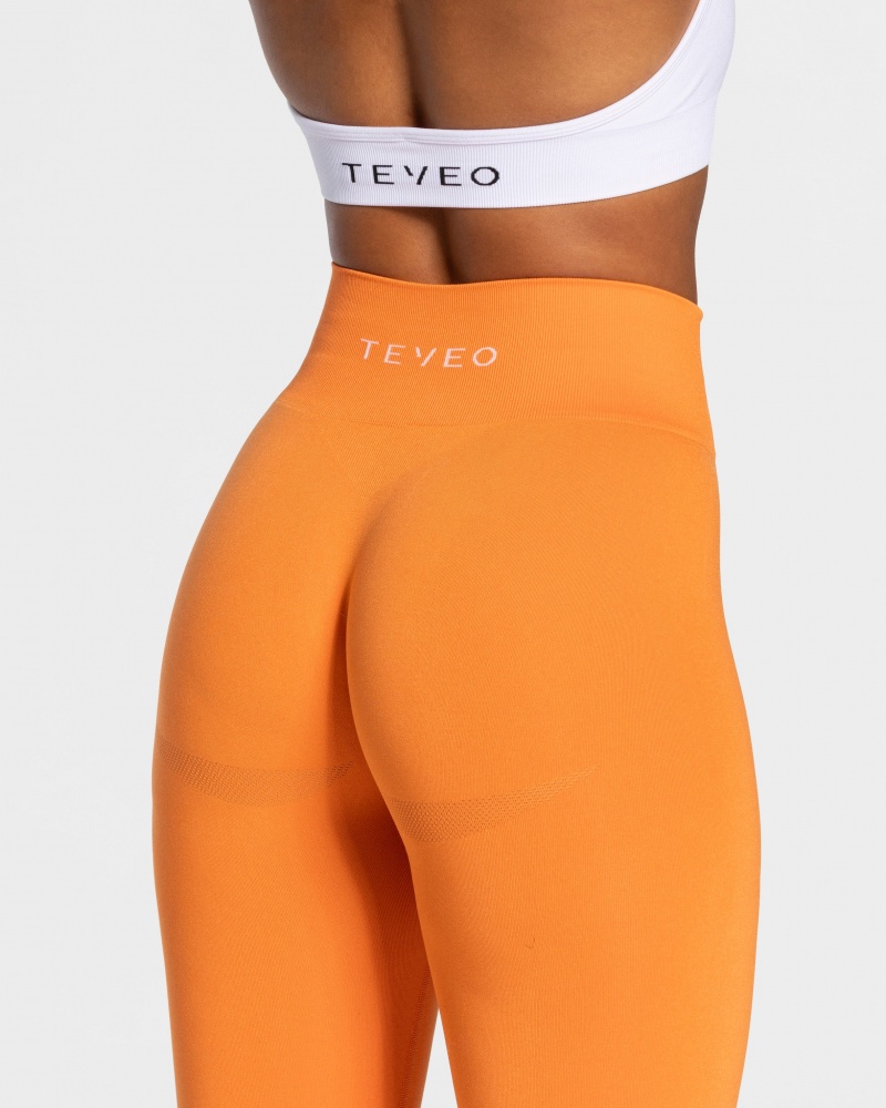 Leggings Teveo Classy Femme Orange | 2749-RTQIM