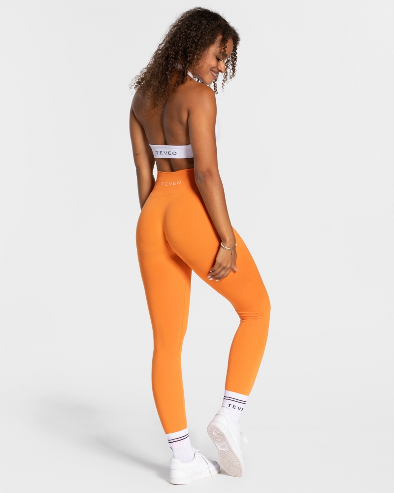 Leggings Teveo Classy Femme Orange | 2749-RTQIM