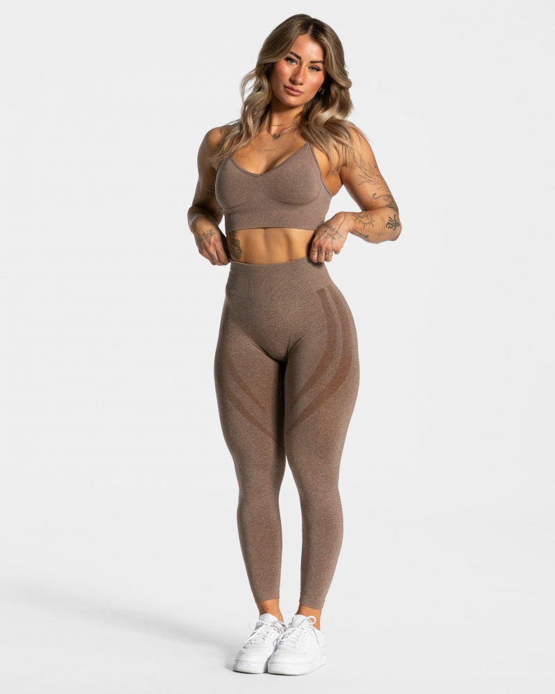 Leggings Teveo Evolution V2 Femme Beige | 6597-QVNJM