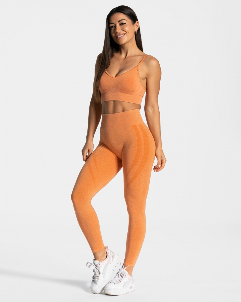 Leggings Teveo Evolution V2 Femme Orange | 2439-DYMFR