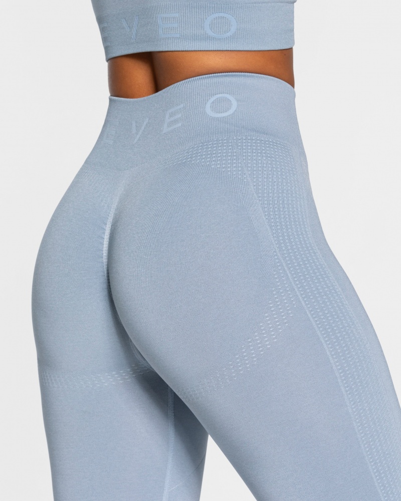 Leggings Teveo Focus Scrunch Femme Grise Bleu | 5439-XAFIG