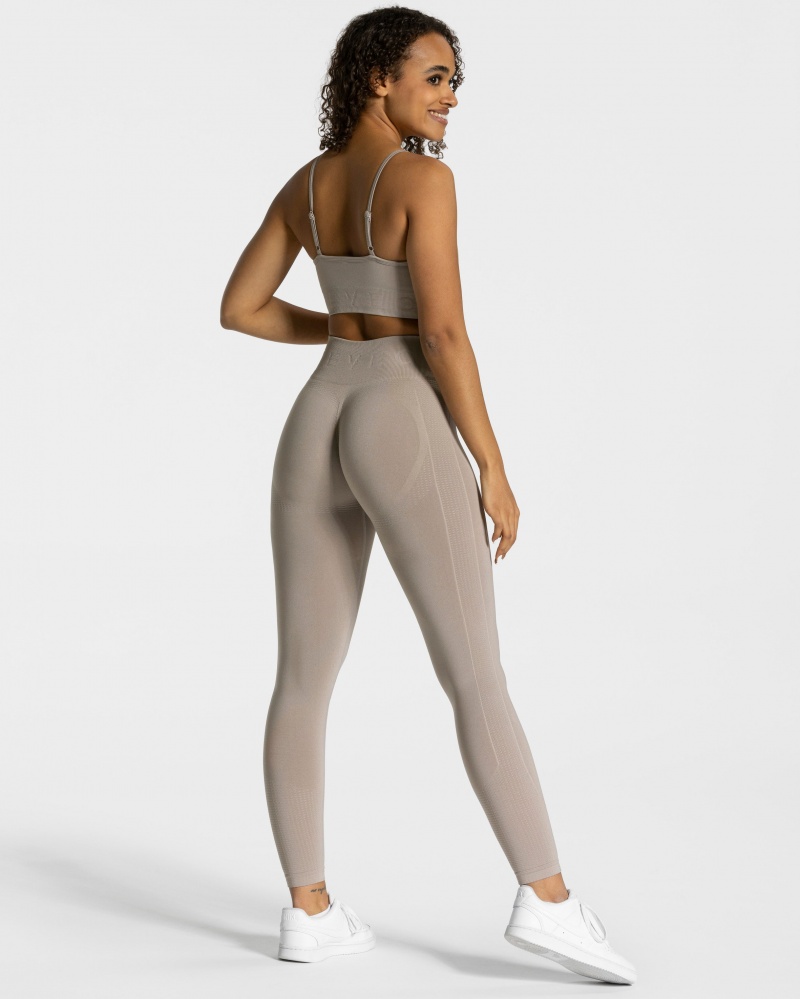 Leggings Teveo Focus Scrunch Femme Grise | 0653-PVXBQ