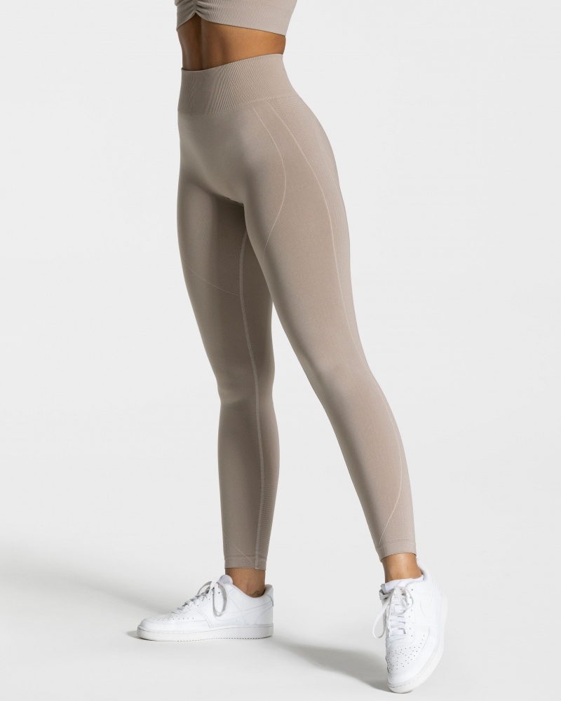 Leggings Teveo Focus Scrunch Femme Grise | 0653-PVXBQ