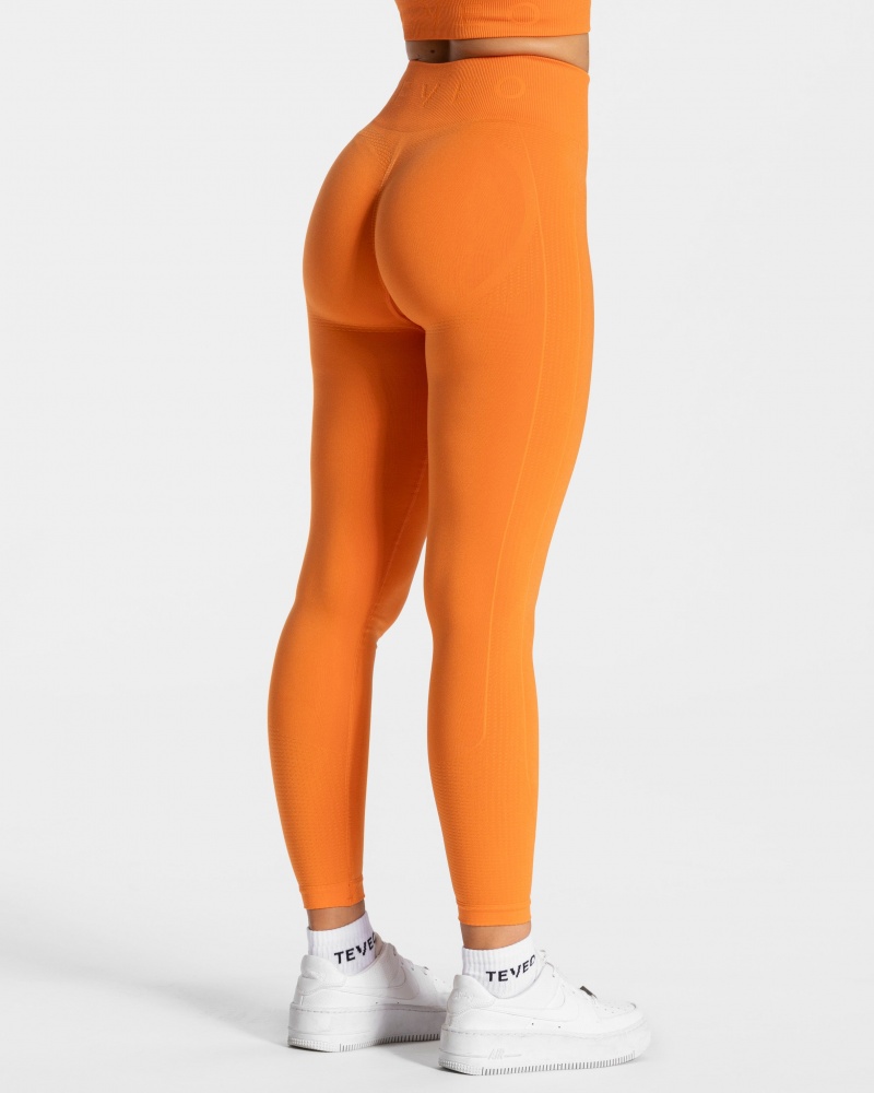 Leggings Teveo Focus Scrunch Femme Orange | 9270-GCDVB