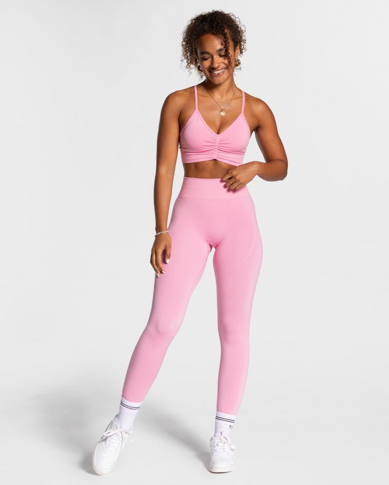 Leggings Teveo Focus Scrunch Femme Rose | 0691-OIMEW