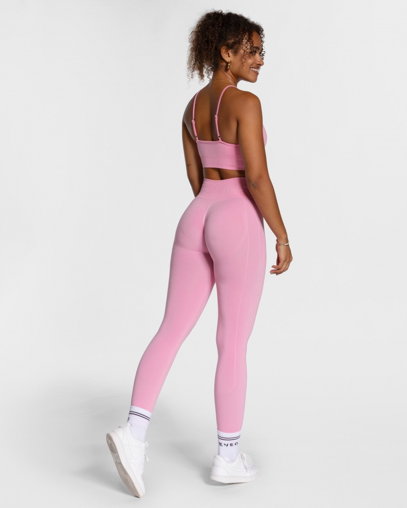 Leggings Teveo Focus Scrunch Femme Rose | 0691-OIMEW