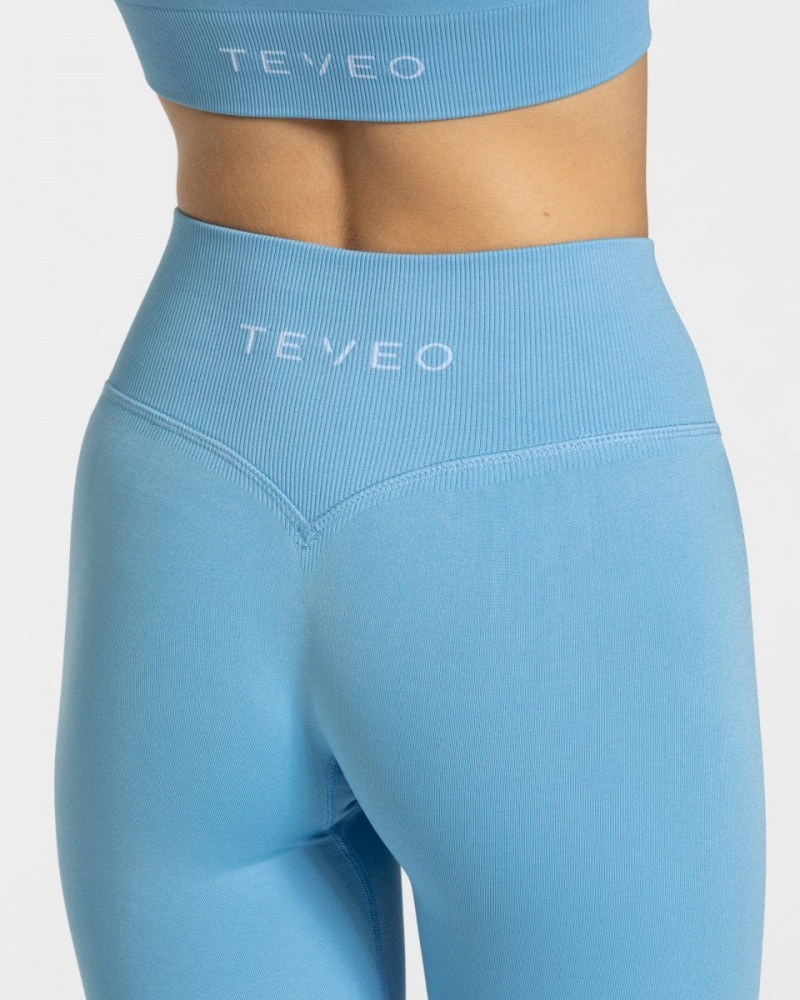 Leggings Teveo Sensation Femme Bleu | 8604-CGMFJ