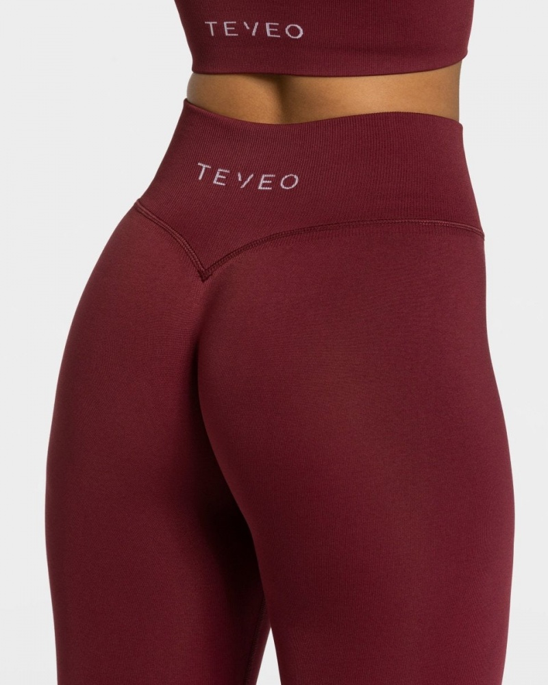 Leggings Teveo Sensation Femme Bordeaux Rouge | 7512-MOELH