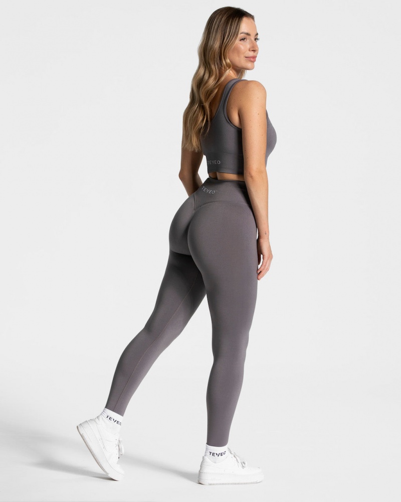 Leggings Teveo Sensation Femme Grise Foncé | 9582-OLEUX