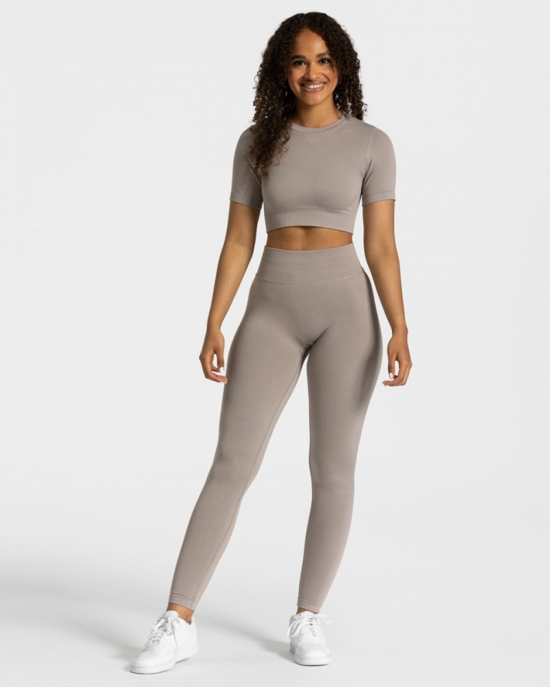 Leggings Teveo Sensation Femme Grise | 8902-JBIQK