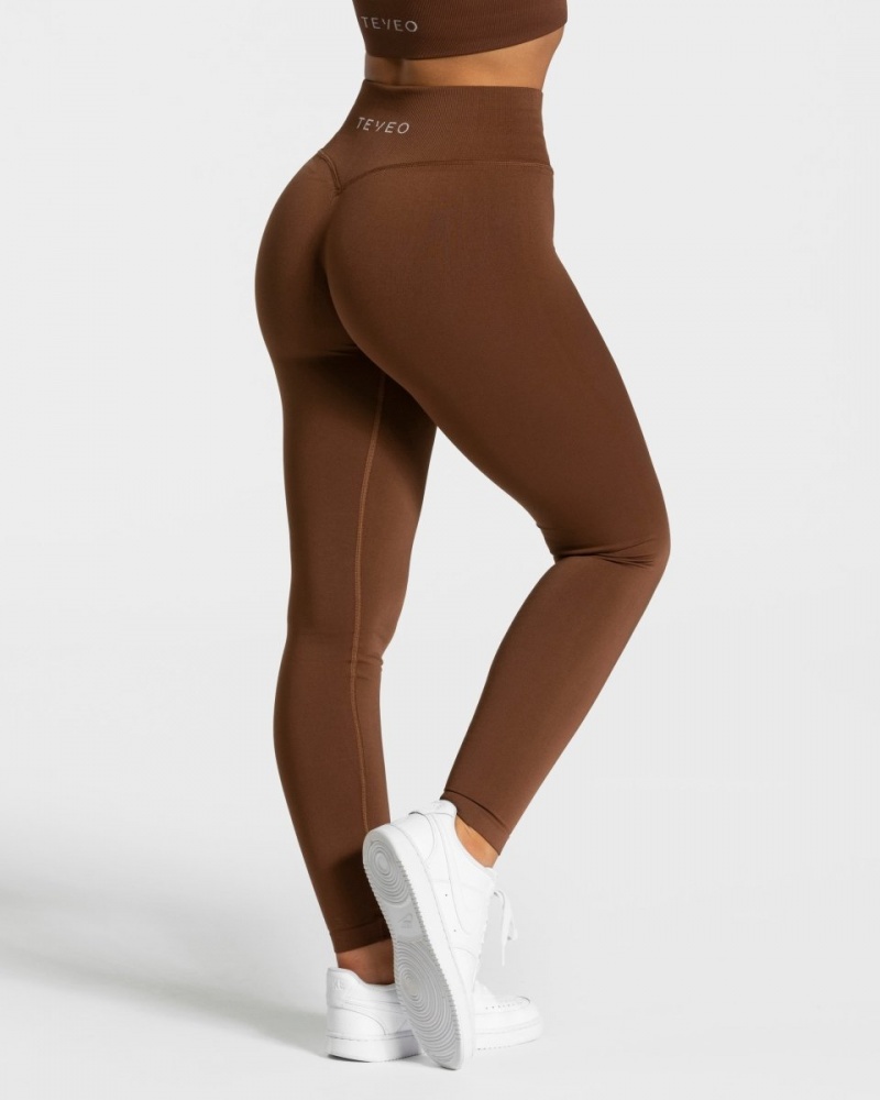 Leggings Teveo Sensation Femme Marron | 3945-KLTAX