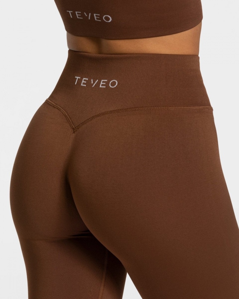 Leggings Teveo Sensation Femme Marron | 3945-KLTAX