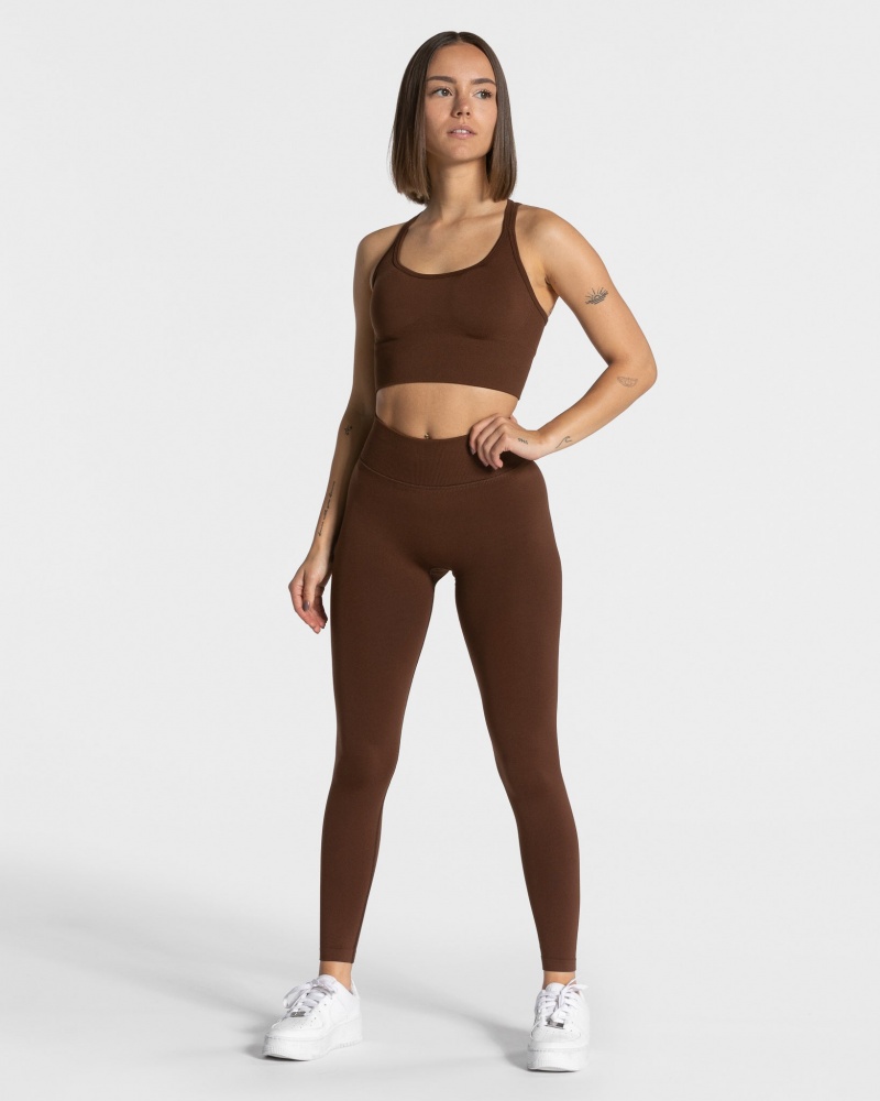 Leggings Teveo Statement Scrunch Femme Cafe | 1785-MJEIU