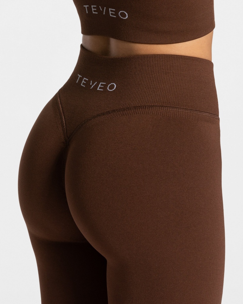 Leggings Teveo Statement Scrunch Femme Cafe | 1785-MJEIU