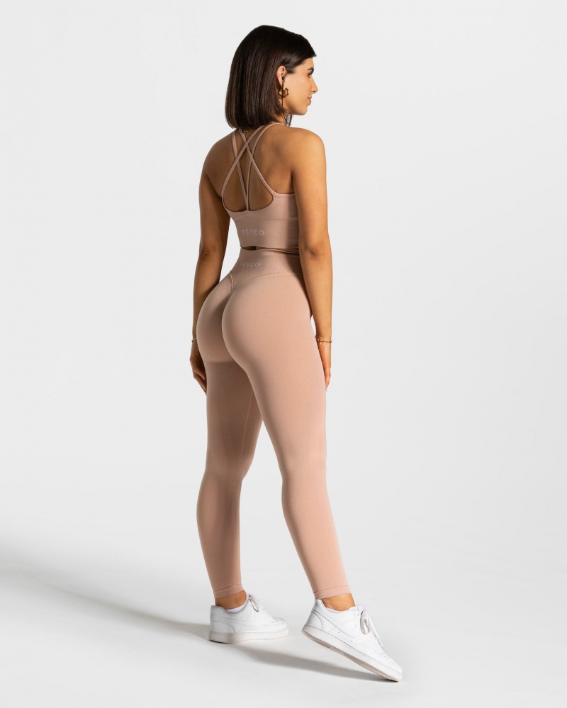 Leggings Teveo Statement Scrunch Femme Rose | 9061-IYQGN