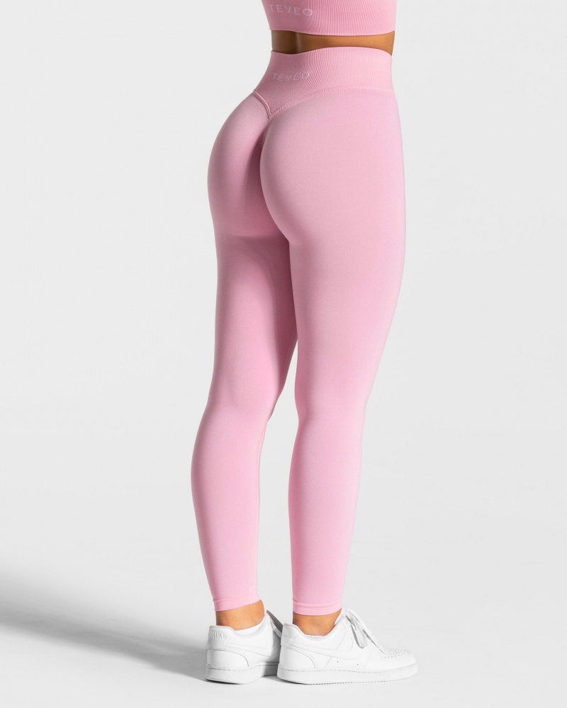 Leggings Teveo Statement Scrunch Femme Rose | 2704-UHQOT