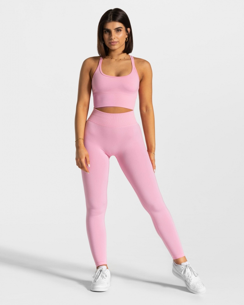 Leggings Teveo Statement Scrunch Femme Rose | 2704-UHQOT