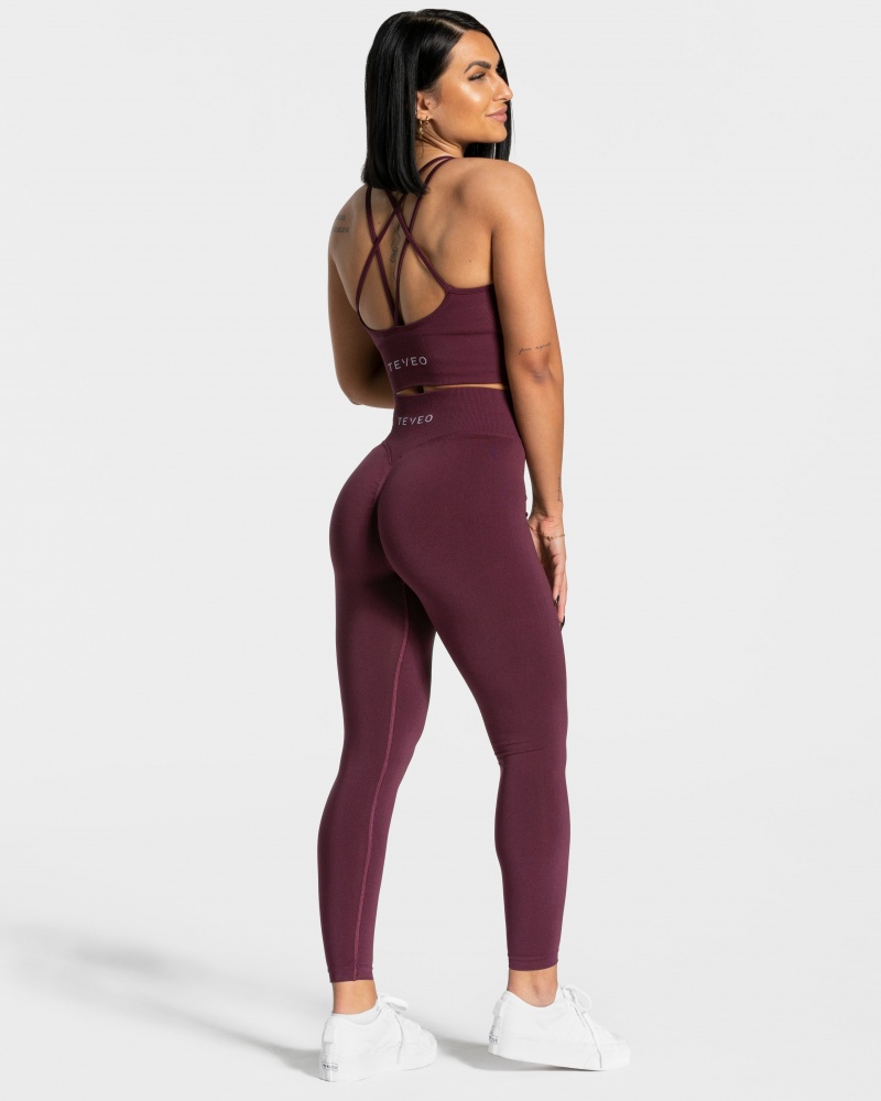 Leggings Teveo Statement Scrunch Femme Violette | 9683-DYXWL