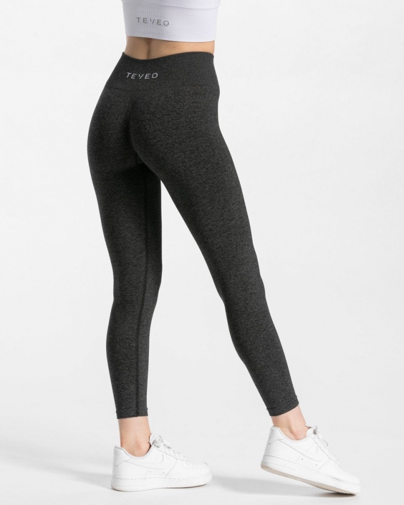 Leggings Teveo Timeless Scrunch Femme Grise Foncé | 4398-VIFMD