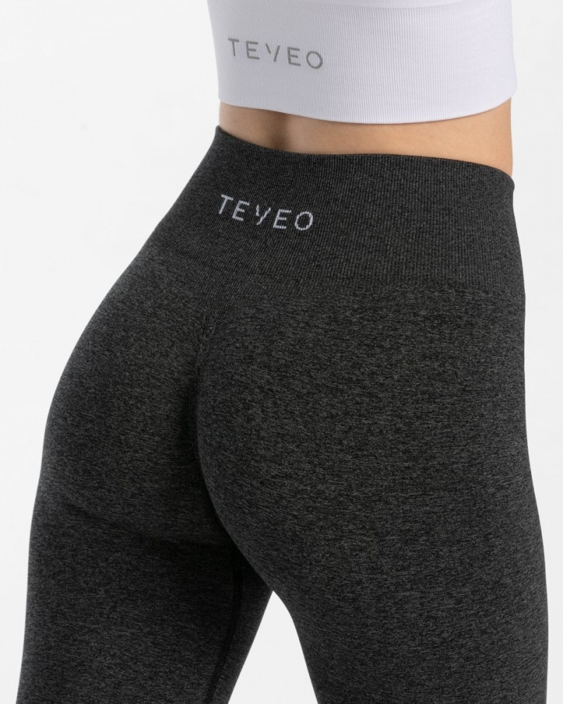 Leggings Teveo Timeless Scrunch Femme Grise Foncé | 4398-VIFMD