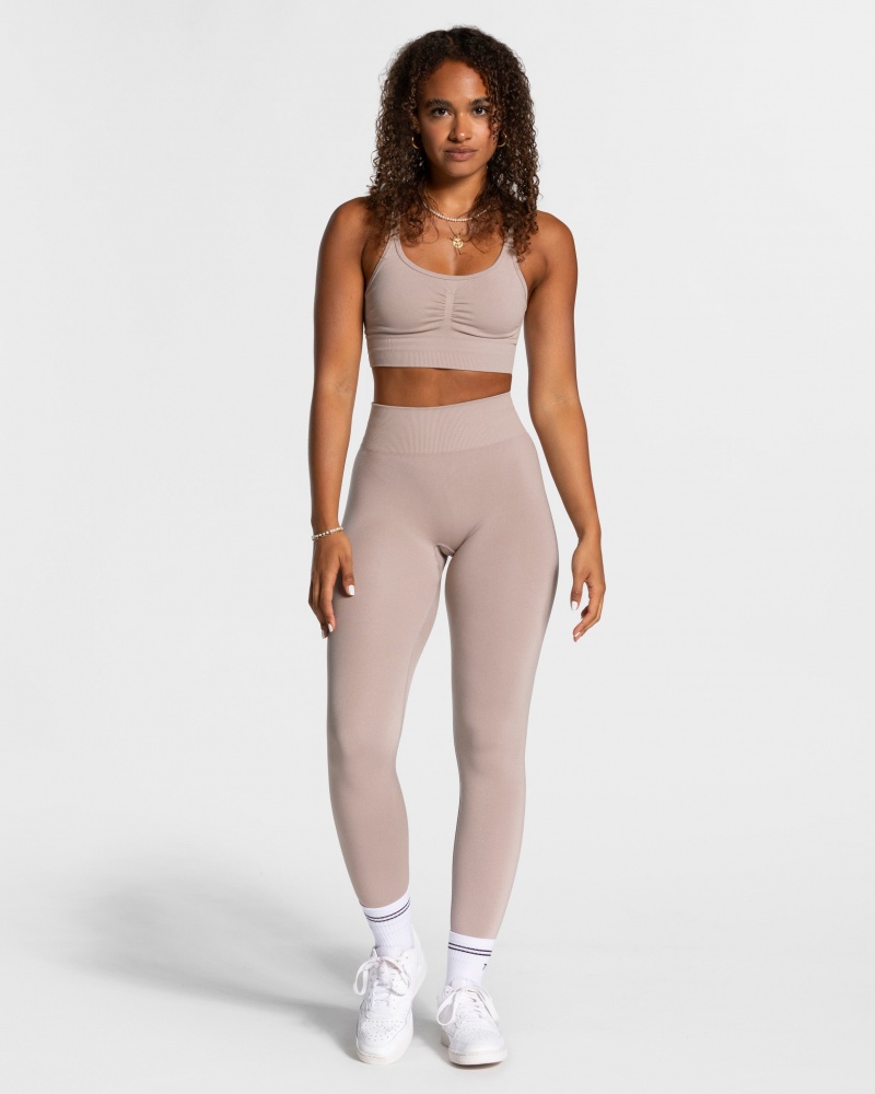 Leggings Teveo Timeless Scrunch Femme Grise | 2093-ZKUHT