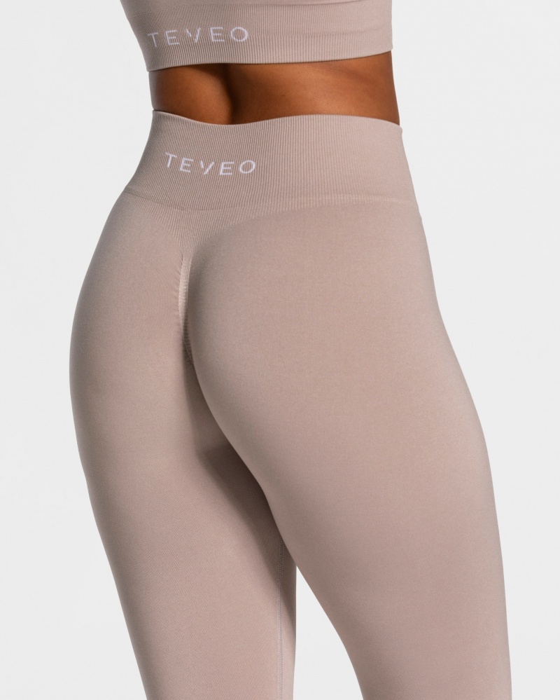 Leggings Teveo Timeless Scrunch Femme Grise | 2093-ZKUHT