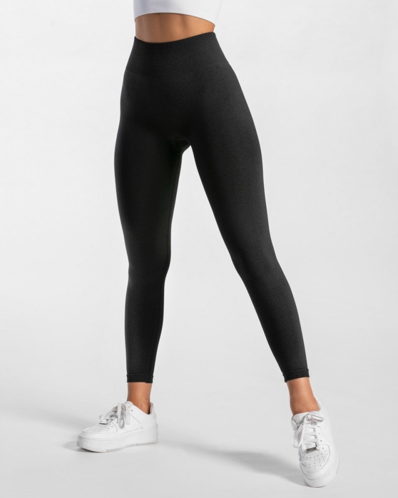 Leggings Teveo Timeless Scrunch Femme Noir | 0528-QDWNM