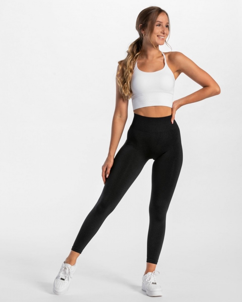 Leggings Teveo Timeless Scrunch Femme Noir | 0528-QDWNM