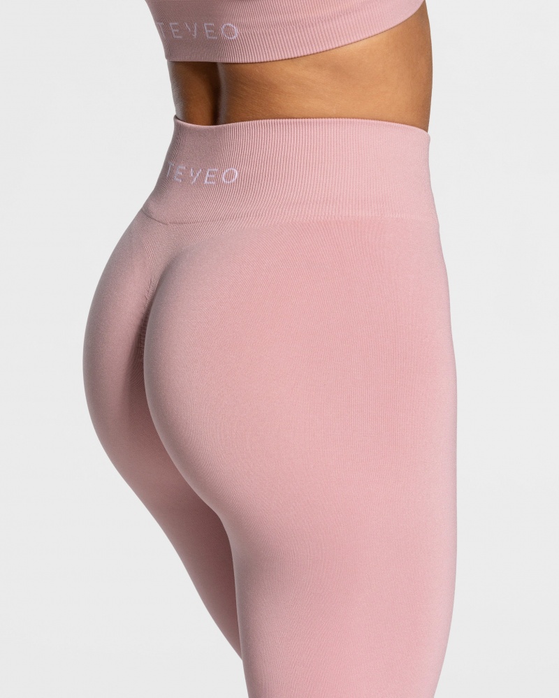 Leggings Teveo Timeless Scrunch Femme Rose | 0894-ELZSC