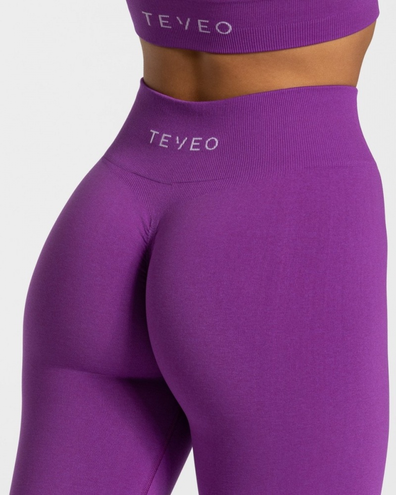 Leggings Teveo Timeless Scrunch Femme Violette | 7159-JZTSH