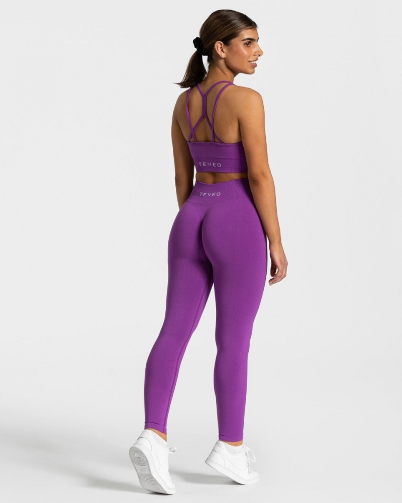 Leggings Teveo Timeless Scrunch Femme Violette | 7159-JZTSH