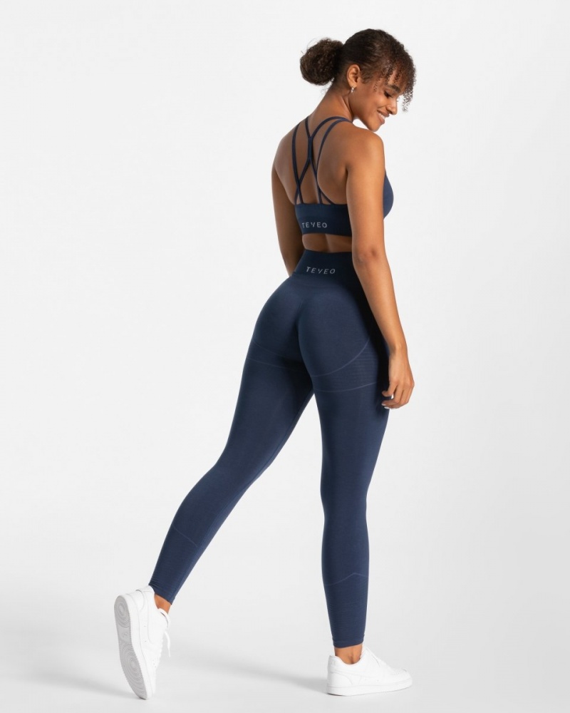 Leggings Teveo True Femme Bleu Foncé | 5307-EYSFC