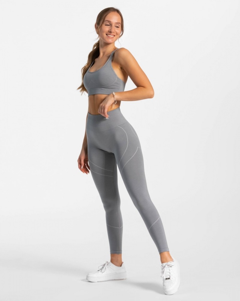 Leggings Teveo True Femme Grise Bleu | 8904-XDRAU