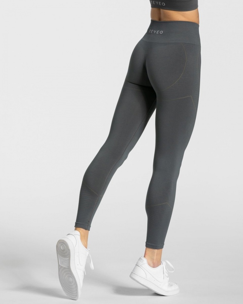 Leggings Teveo True Femme Grise Foncé | 5012-TUGKJ