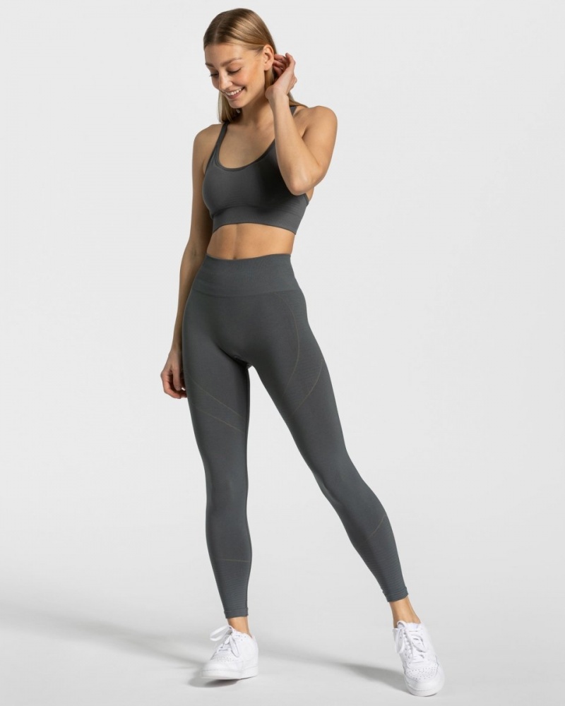 Leggings Teveo True Femme Grise Foncé | 5012-TUGKJ