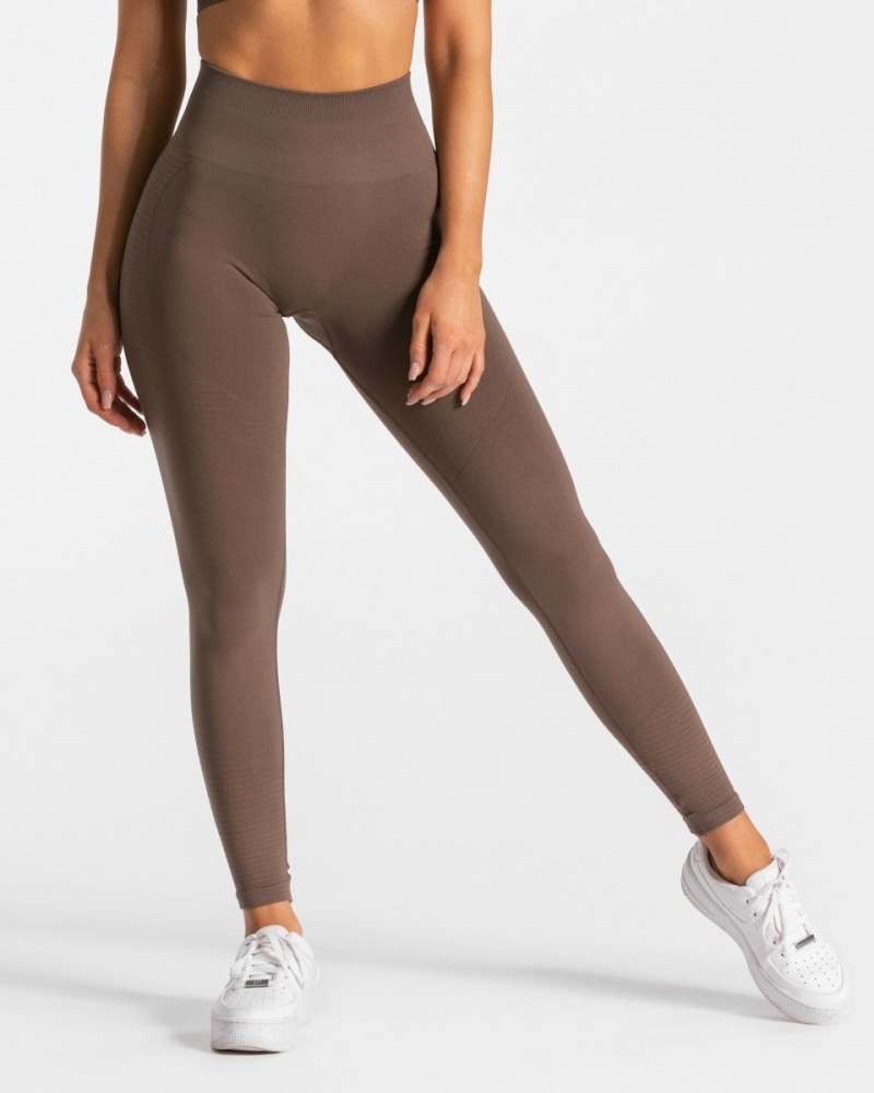 Leggings Teveo True Femme Marron | 8307-JMQDW