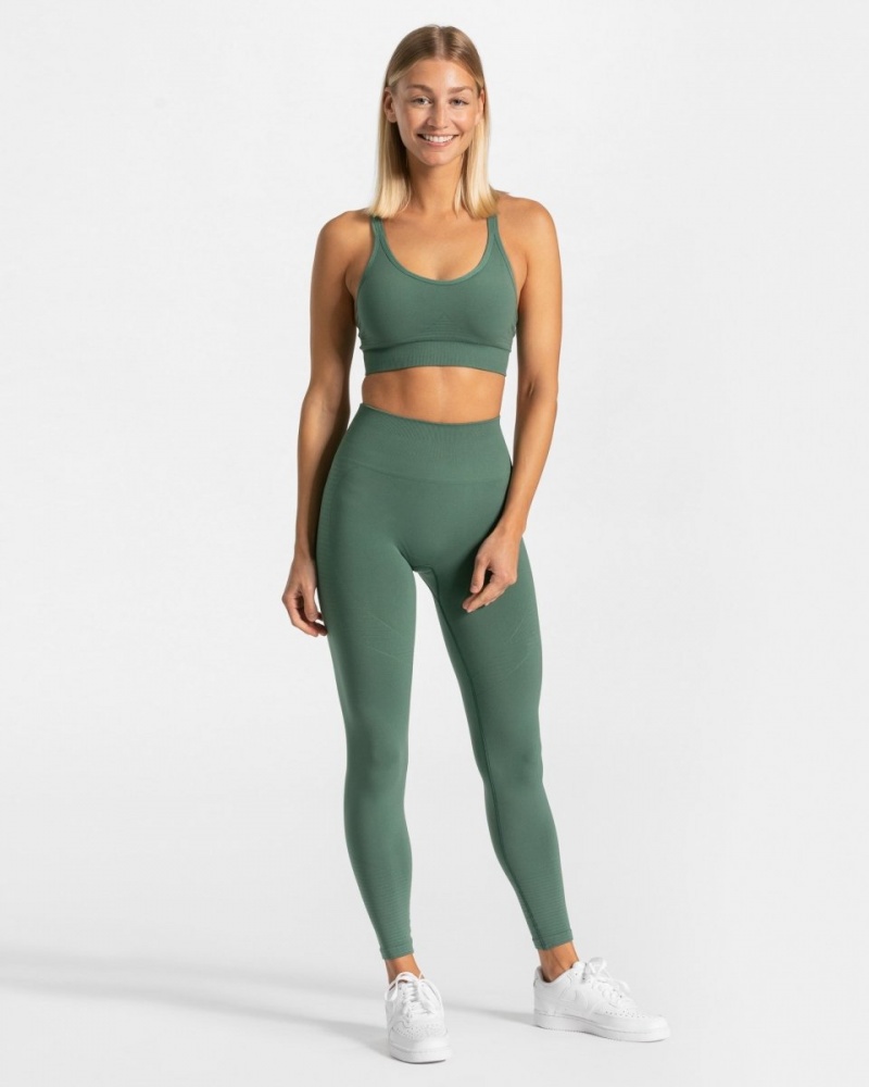 Leggings Teveo True Femme Vert Foncé | 1546-QZIXO